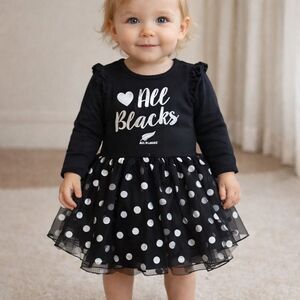 All  Blacks Polka Dot Dress